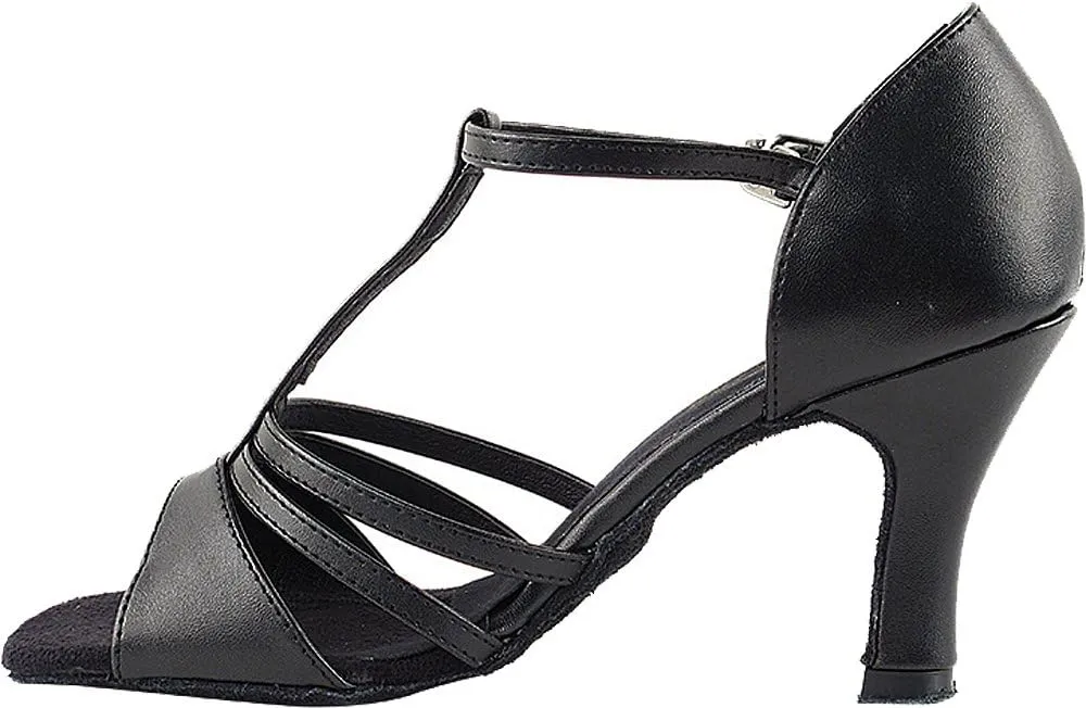 Very Fine Women's Ballroom Dance Shoes Tango Wedding Salsa Shoes 1683EBB Comfortable Dance Shoes 2.5" [Bundle of 5]