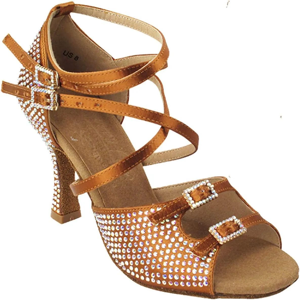 Very Fine Women's Ballroom Dance Shoes Tango Wedding Salsa Shoes S1004CCEB Comfortable Dance Shoes 2.5" [Bundle of 5]