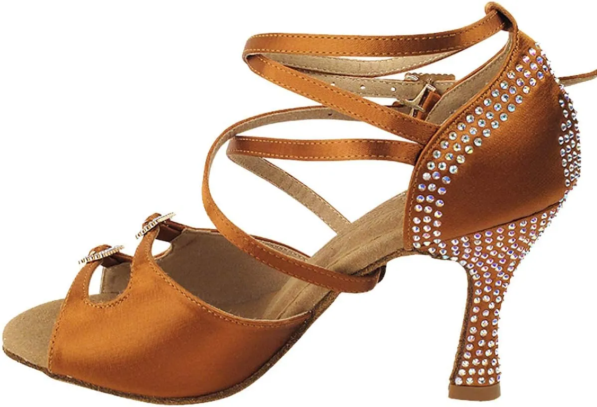 Very Fine Women's Ballroom Dance Shoes Tango Wedding Salsa Shoes S1004CCEB Comfortable Dance Shoes 2.5" [Bundle of 5]