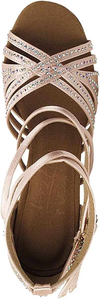 Very Fine Women's Ballroom Dance Shoes Tango Wedding Salsa Shoes S1006CCEB Comfortable Dance Shoes 2.5" [Bundle of 5]