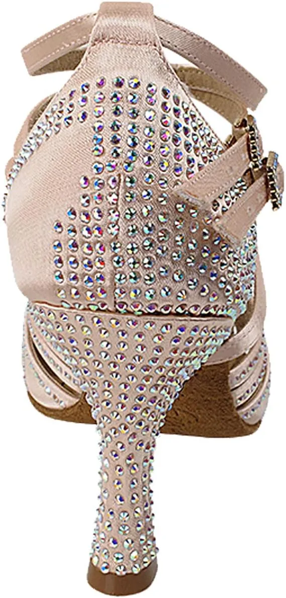 Very Fine Women's Ballroom Dance Shoes Tango Wedding Salsa Shoes S1006CCEB Comfortable Dance Shoes 2.5" [Bundle of 5]