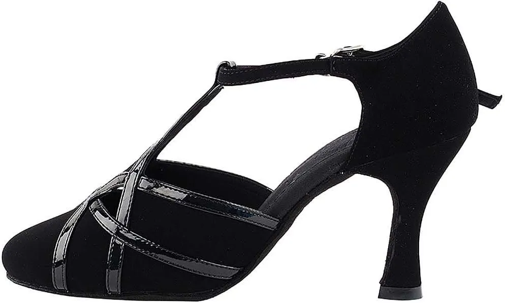 Very Fine Women's Ballroom Dance Shoes Tango Wedding Salsa Shoes S3801EB Comfortable Dance Shoes 2.5" [Bundle of 5]