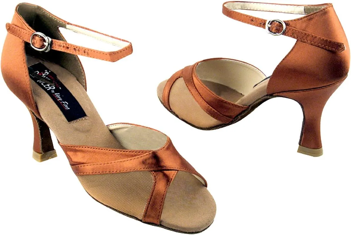 Very Fine Women's Salsa Ballroom Tango Dance Shoes CD2076 Bundle with Back-of-Heel Cushions 3 Inch Heel