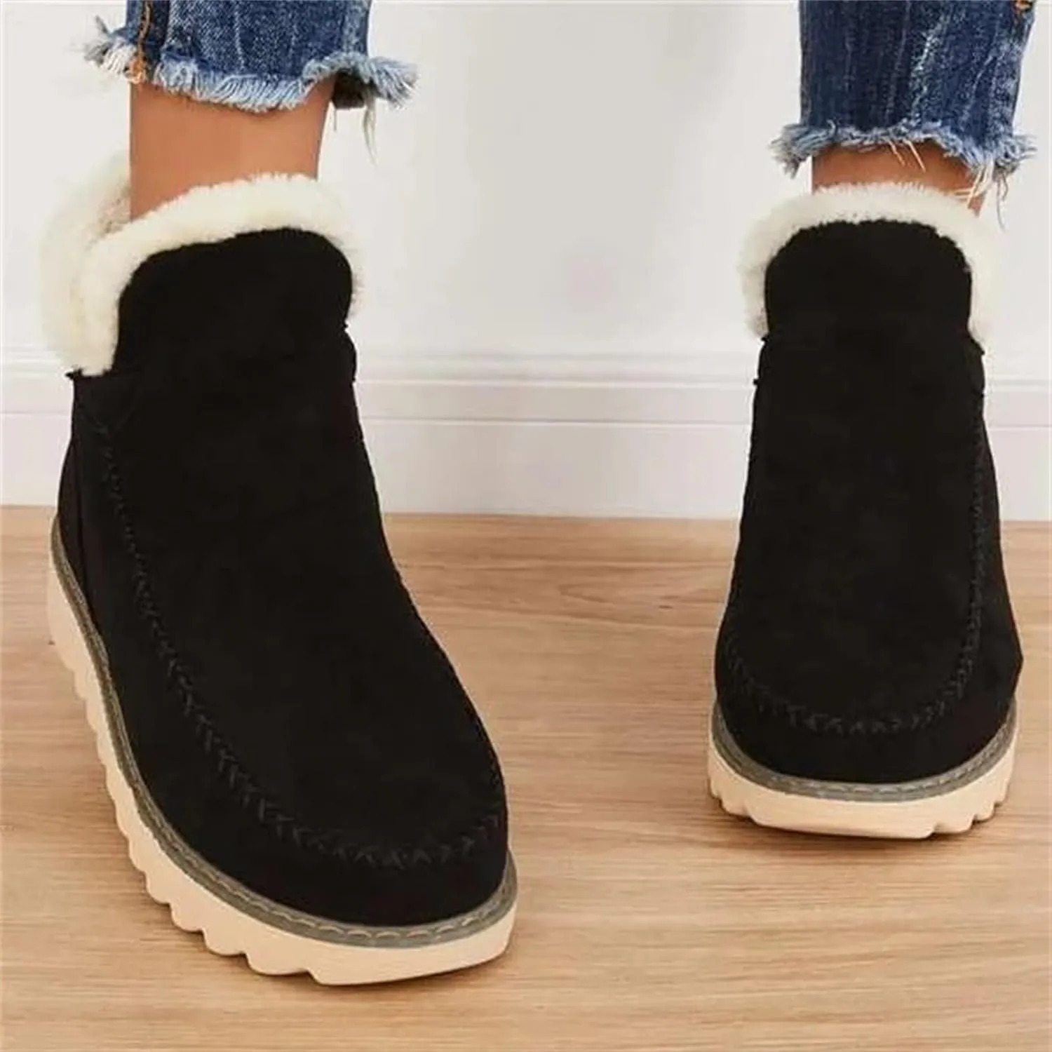 Wide Width Snow Boots for Women Plus Size Snow Boot Women Cute Women Winter Boots Fashion Wide Snow Boots for Women Botas De Invierno Para Mujer Elegantes Con Tacon