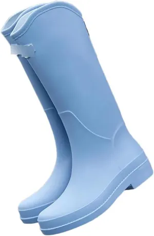 Wjnvfioo Fashion Women's Long Tube Thick Bottom Non-Slip Rainy Season Outdoor Rain Boots Waterproof Rain Boots Work Rain Boots