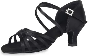 Women Latin Dance Shoes Ballroom Party Salsa Dance Practice Performance Shoes High Heel 213