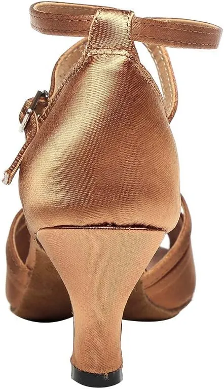 Women Latin Dance Shoes Ballroom Party Salsa Dance Practice Performance Shoes High Heel 805