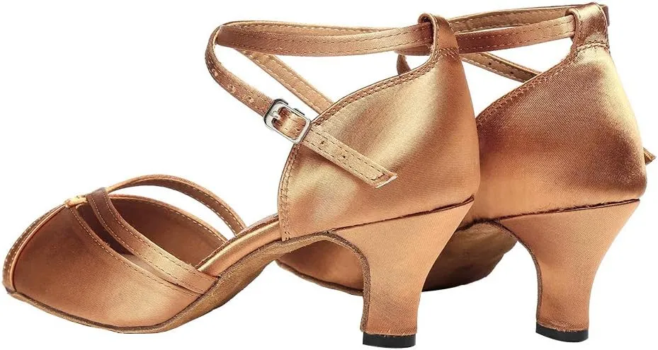 Women Latin Dance Shoes Ballroom Party Salsa Dance Practice Performance Shoes High Heel 805