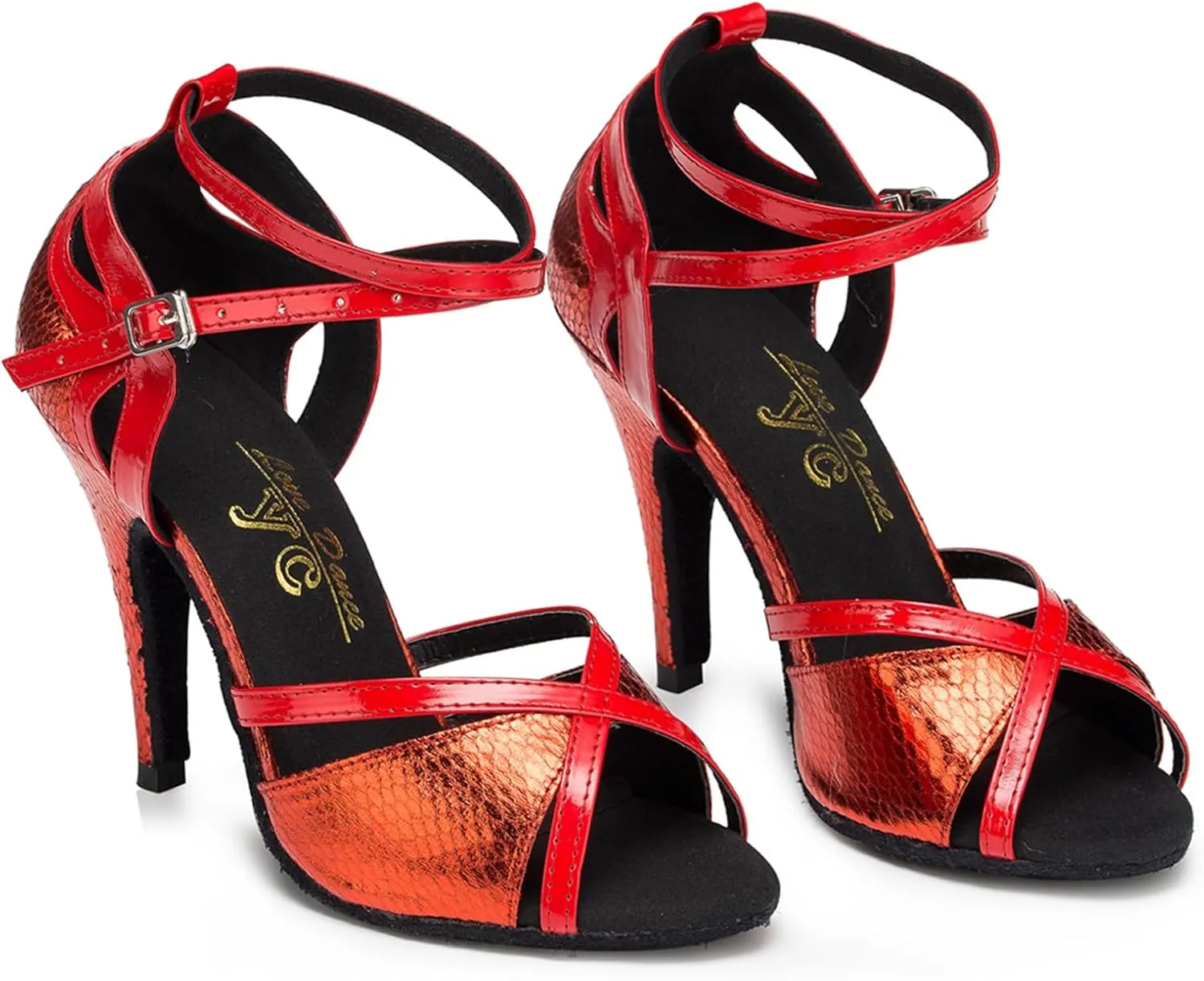 Women Open Toe Latin Ballroom Dance Shoes Tango Party Bridal Wedding Performence Dancing Shoes