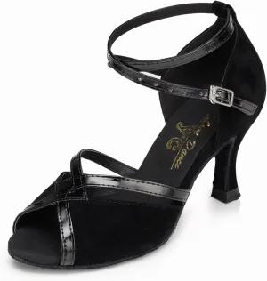 Women Open Toe Latin Ballroom Dance Shoes Tango Party Bridal Wedding Performence Dancing Shoes
