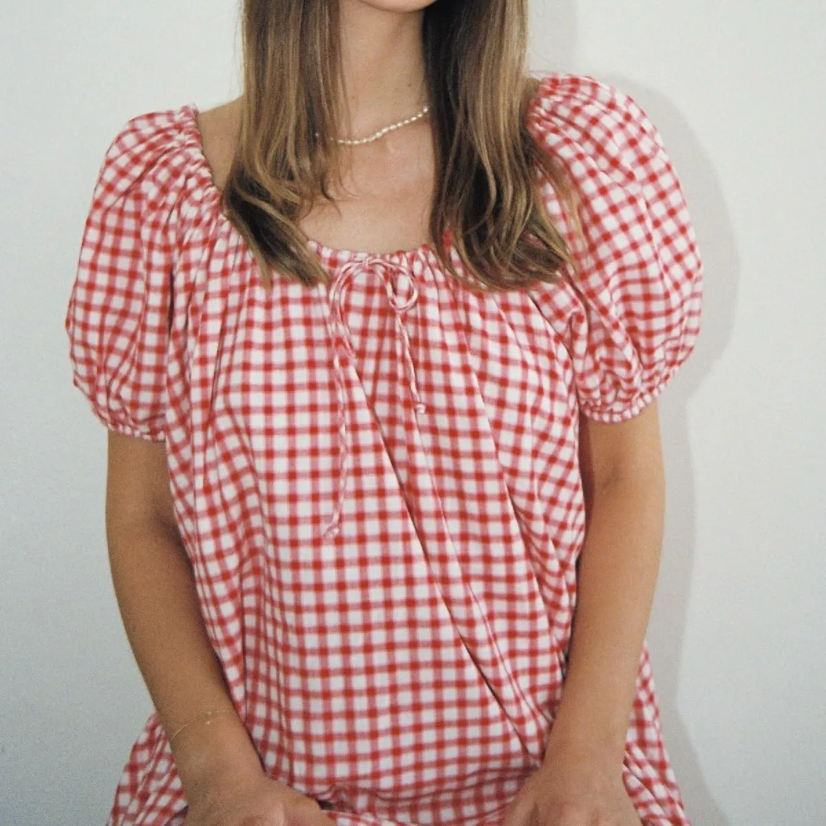 Women Y2k Babydoll Mini Dress Gingham Short Puff Sleeve Square Neck Dress Floral Fairy Loose Fit Sundresses