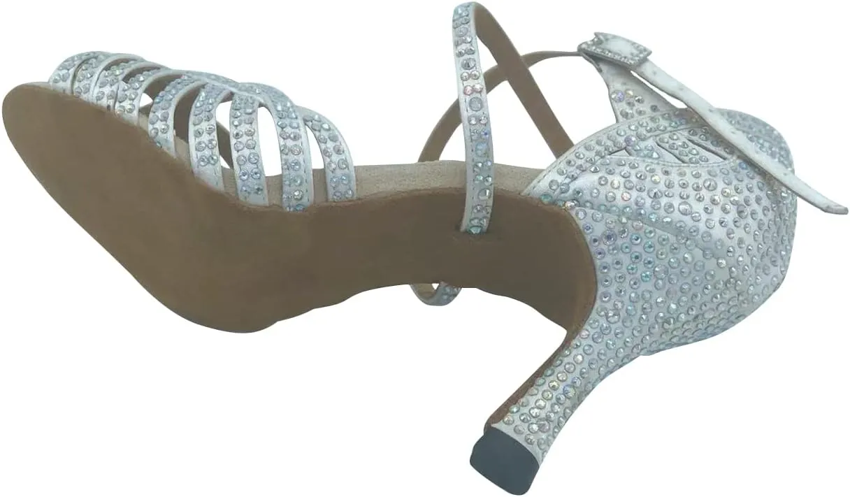 Women's 1920s Party Rhinestone Ballroom Dance Shoes Performance Wedding Dance Shoes
