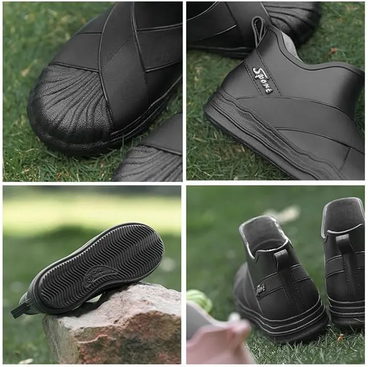 Women's Ankle Rain Boots Waterproof Cute Boots, Short Rain Boots for Women and Waterproof Garden Shoes for Outdoor Work (Pink,8.5)
