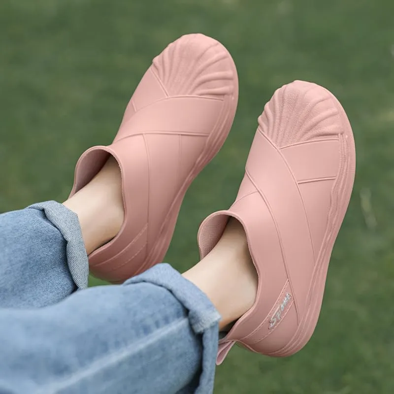 Women's Ankle Rain Boots Waterproof Cute Boots, Short Rain Boots for Women and Waterproof Garden Shoes for Outdoor Work (Pink,8.5)