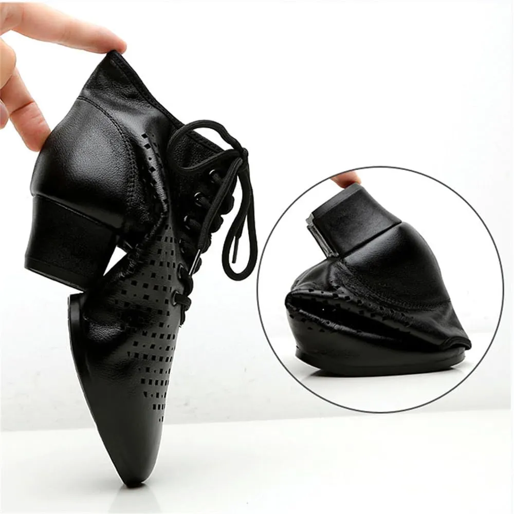 Women's Ballroom Shoes Non-Slip Rubber Sole Latin Dance Breathable Mesh Walking Dance Boots