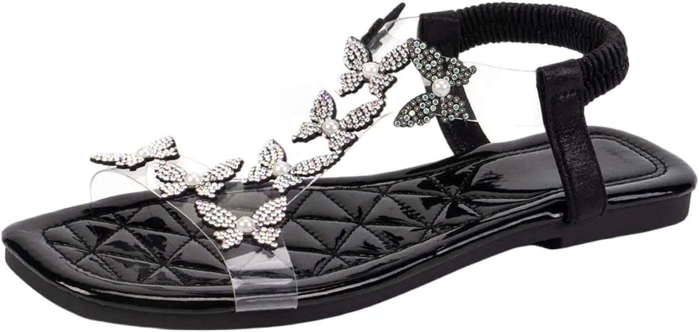 Women's Casual Stretchy Flat Roman Shoes Fashion Ladies Sandals Orthopedic Sandals for Summer