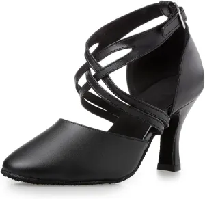 Women's Closed-Toe Ballroom Latin Party Wedding Performance Dance Shoes