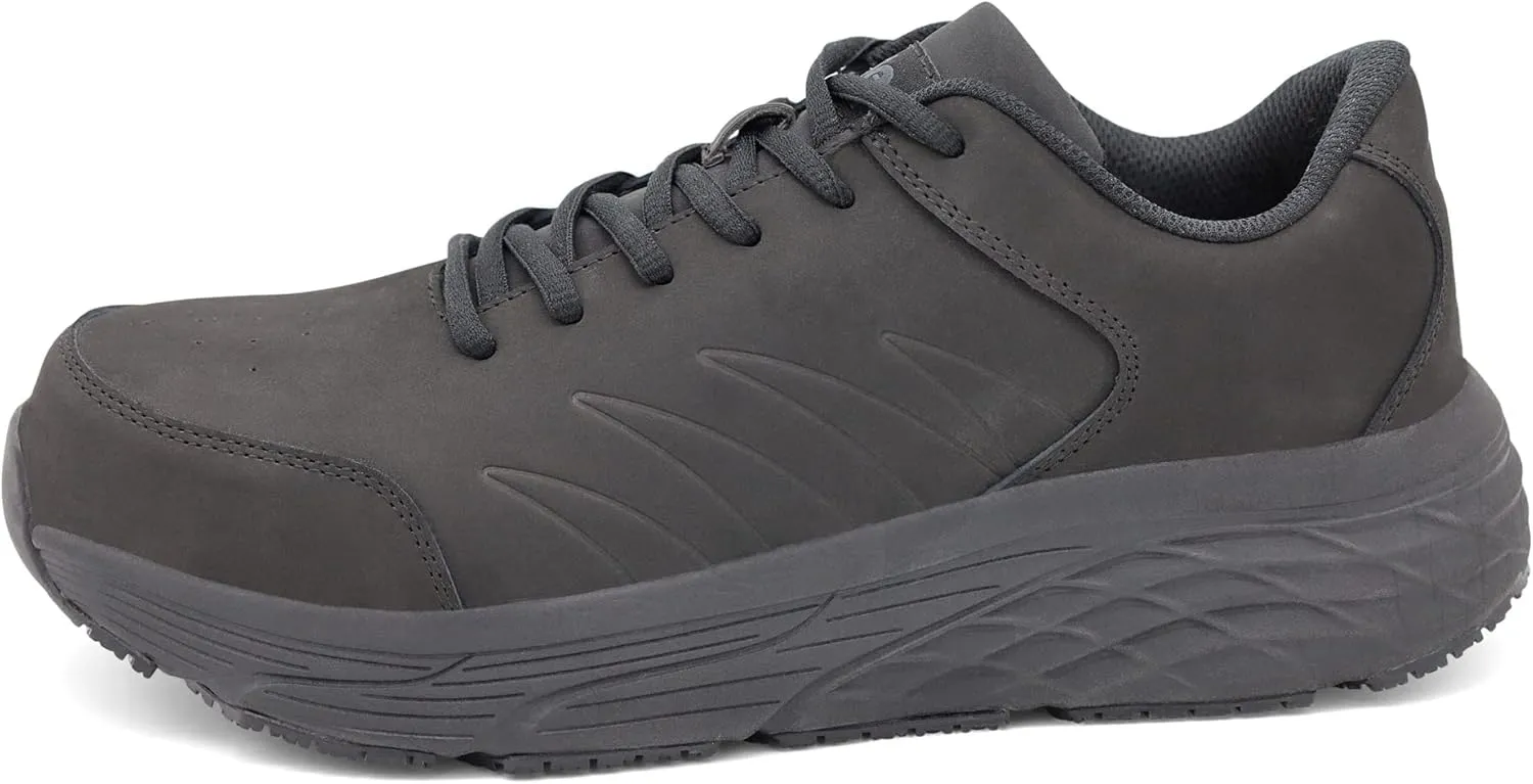 Womens Comfort Core Leather Composite Toe Industrial Safety Shoes for Women Work Sneakers Comfortable Slip Resistant Electric Hazard Protection Metal Free