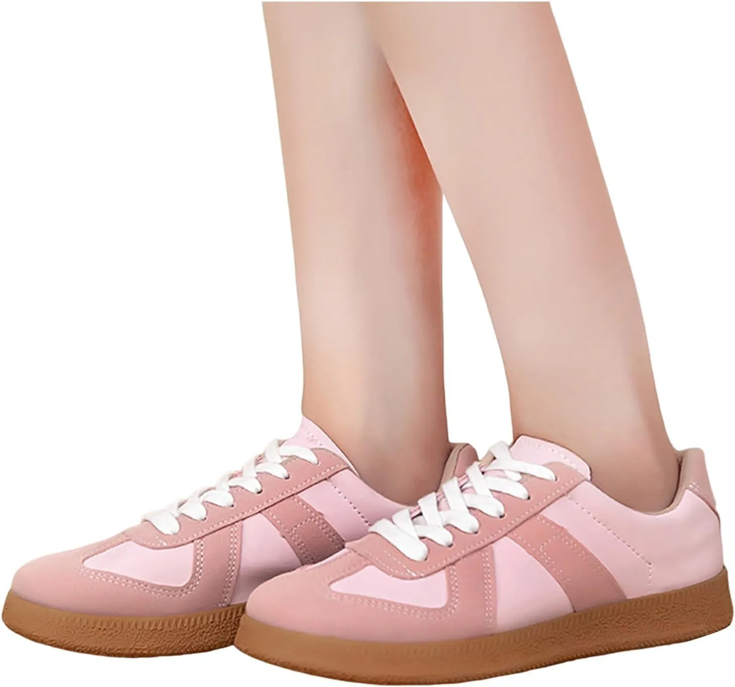 Women's Fashion Sneakers Comfortable Walking Shoes Lace-Up Non Slip Sneakers Arch Support Slip On Shoes Casual Shoes