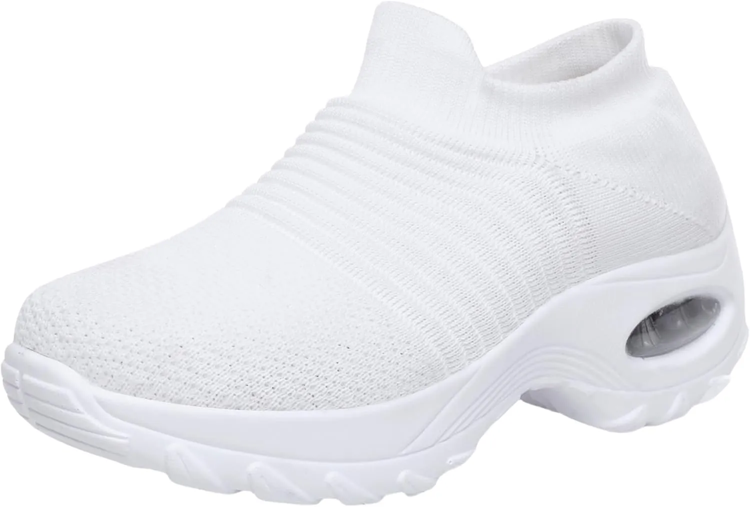 Women's Fashion Sneakers Lightweight Knit Slip on Shoes Breathable Running Shoes