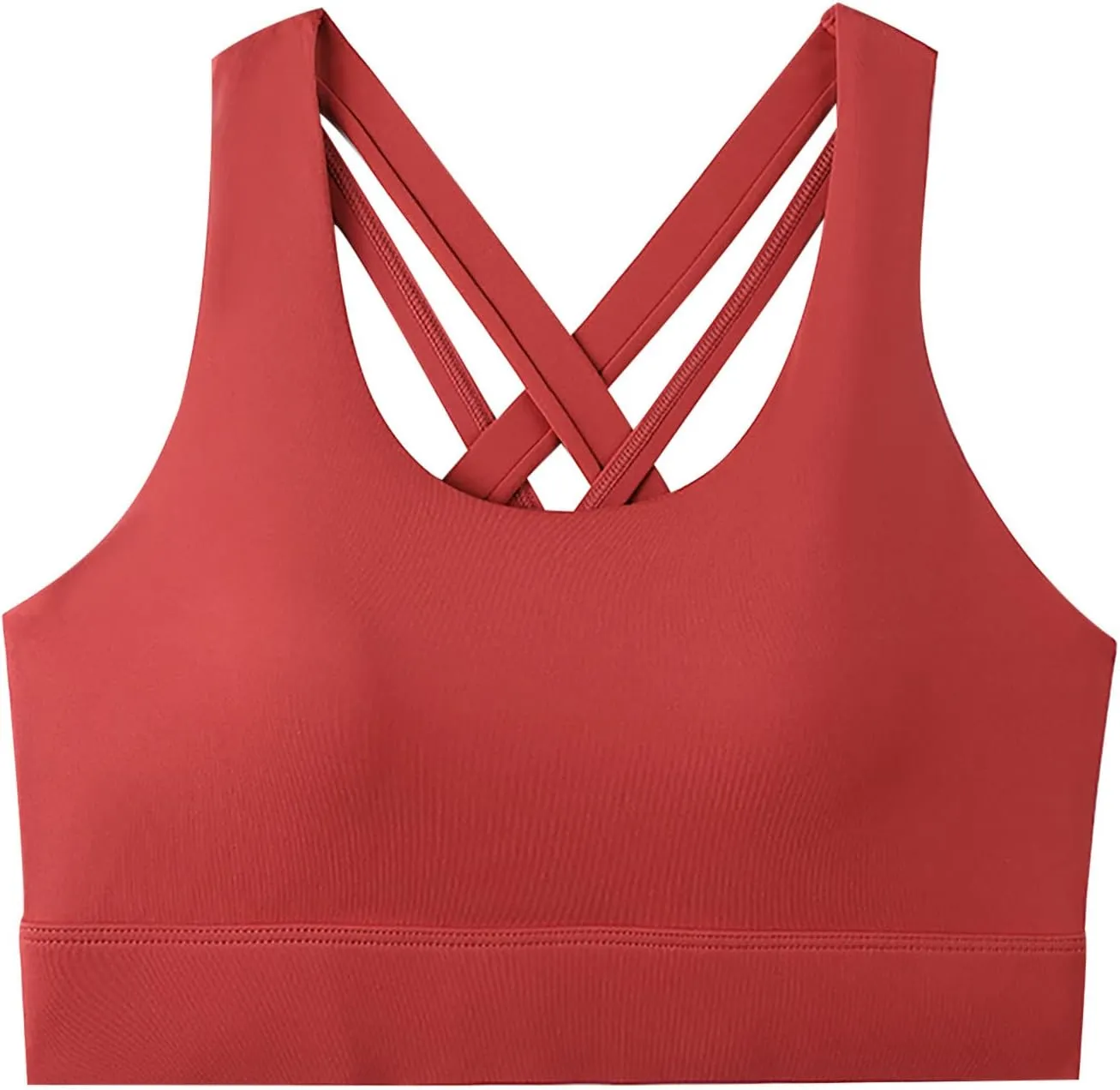 Women's Invisibles Seamless Push Up Bra Criss Cross Beauty Back Wirefree Running Sports Bralette High Support Underwear