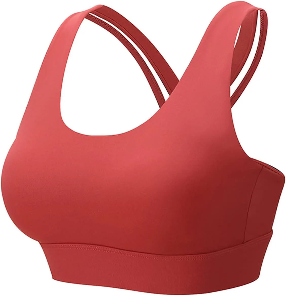 Women's Invisibles Seamless Push Up Bra Criss Cross Beauty Back Wirefree Running Sports Bralette High Support Underwear