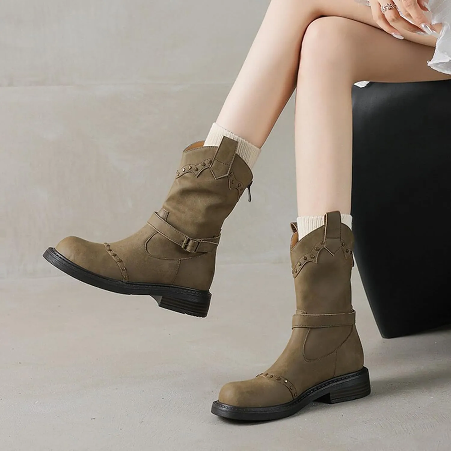 Womens Lace Up Ankle Boots Black Boots Women Nude Boots Pioneer Woman Ankle Boots for Women No Heel Casual Women's Booties Size 10 Wide Width