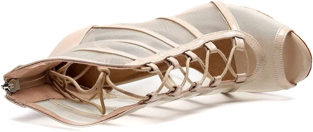 Women's Latin Dance Shoes with Straps Dance Shoes high Heel 10cm 4 inch Suede Bottom