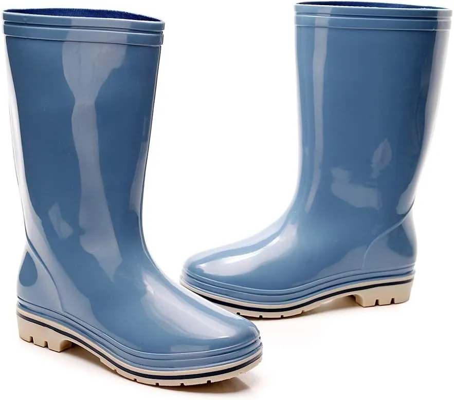 Womens Rain and Garden Boot Half Calf Rubber Waterproof for Garden Women rain footwear