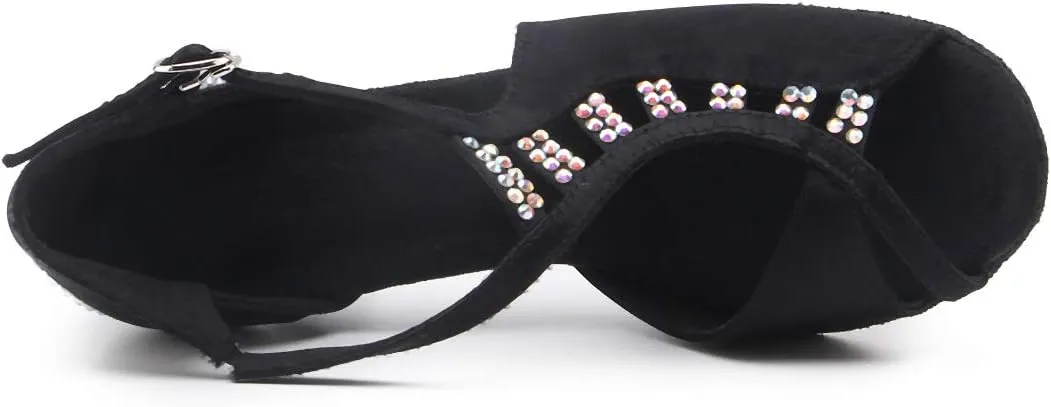 Women's Rhinestone Ballroom Dance Shoes Latin Performance Wedding Shoes For 1920s Party Shoes