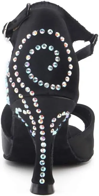 Women's Rhinestone Ballroom Dance Shoes Latin Performance Wedding Shoes For 1920s Party Shoes