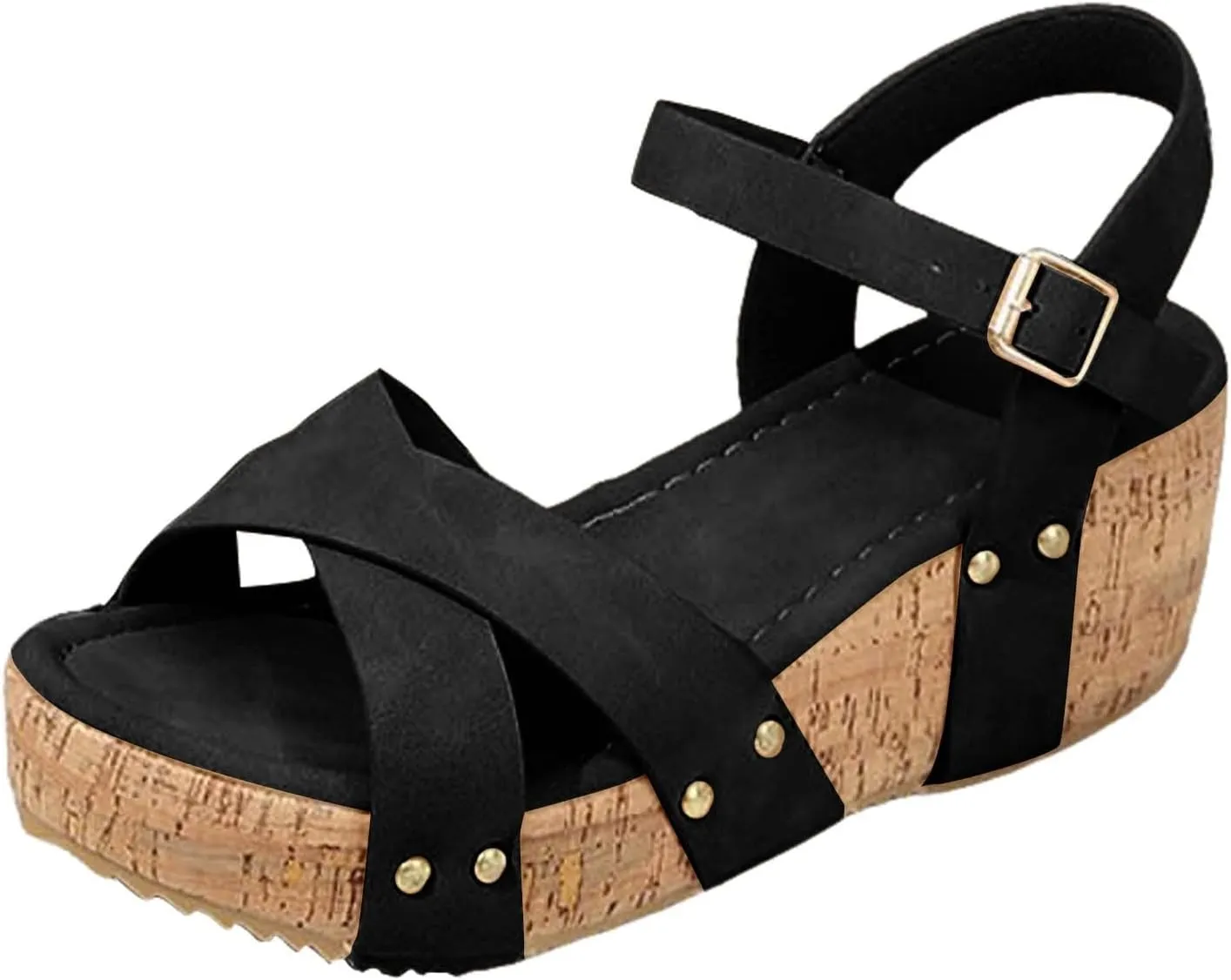Women's Thick Soled Wedge Shoes Fashionable Casual Hollow Spring And Summer Outdoor Beach Sandals Sandals for Walking