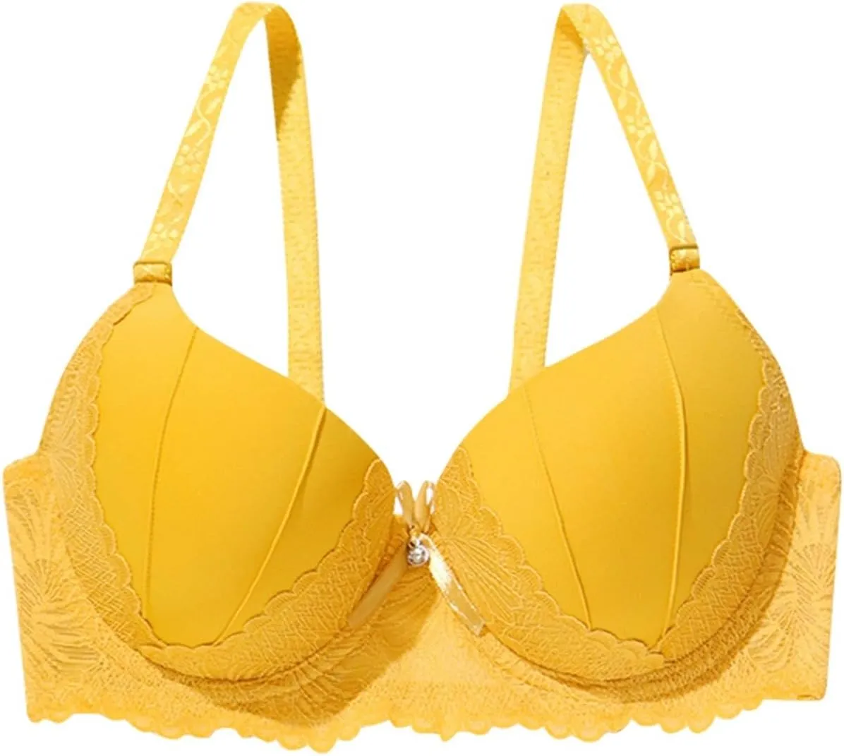 Women's Underwire Demi Bra with Push-up Cups Padded T Shirt Bras for Women Push Up Comfort Underwire Brassiere