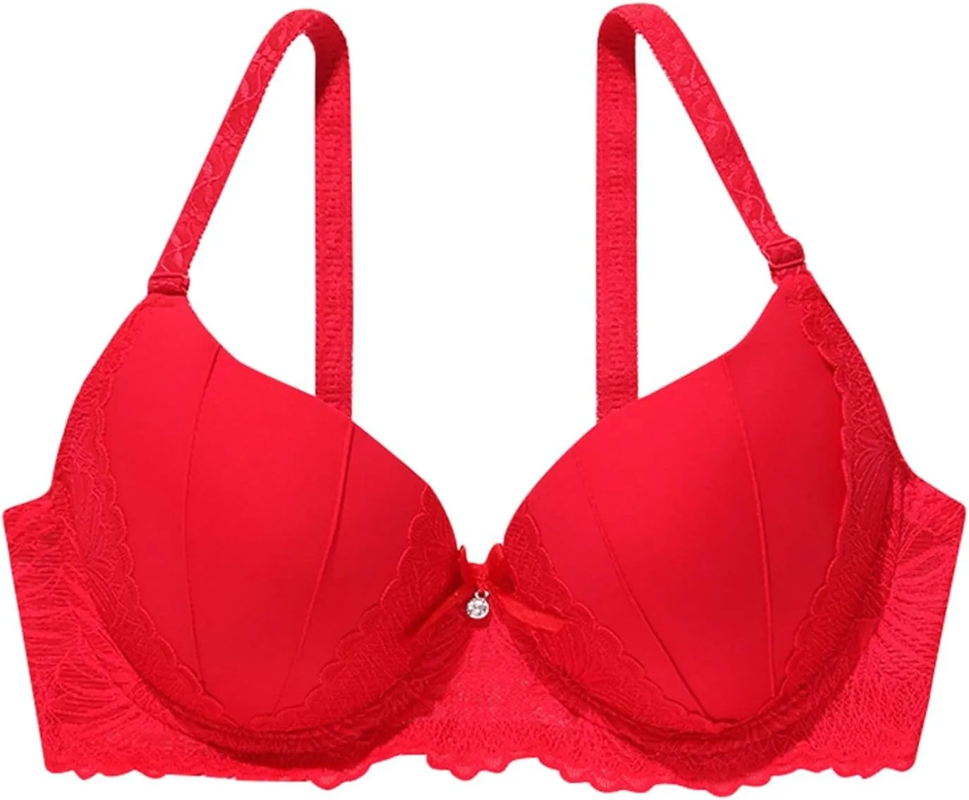 Women's Underwire Demi Bra with Push-up Cups Padded T Shirt Bras for Women Push Up Comfort Underwire Brassiere