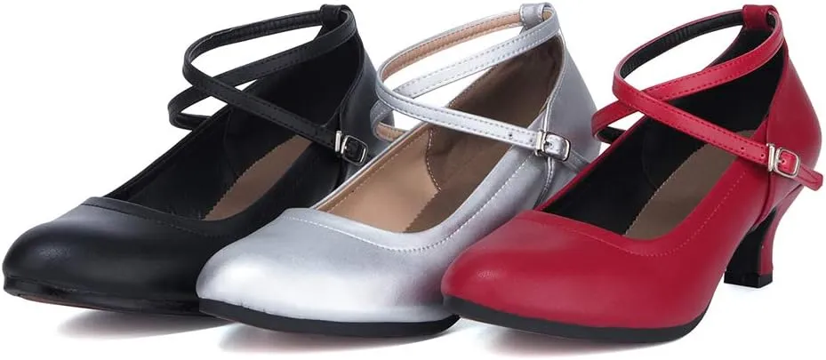 YKXLM Character Shoes for Women Low Heel Modern Dance Shoes Closed Toe Ballroom Dance Shoes,Model AS-KM815