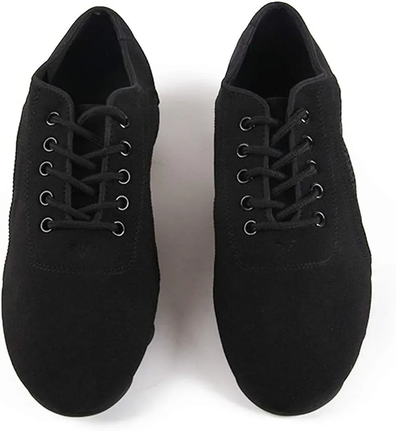 YKXLM Women's and Men's Latin Dance Shoes Breathable Ballroom Dance Shoes Jazz Tango Waltz Black Social Dance Shoe,Model AS-WZJ-706