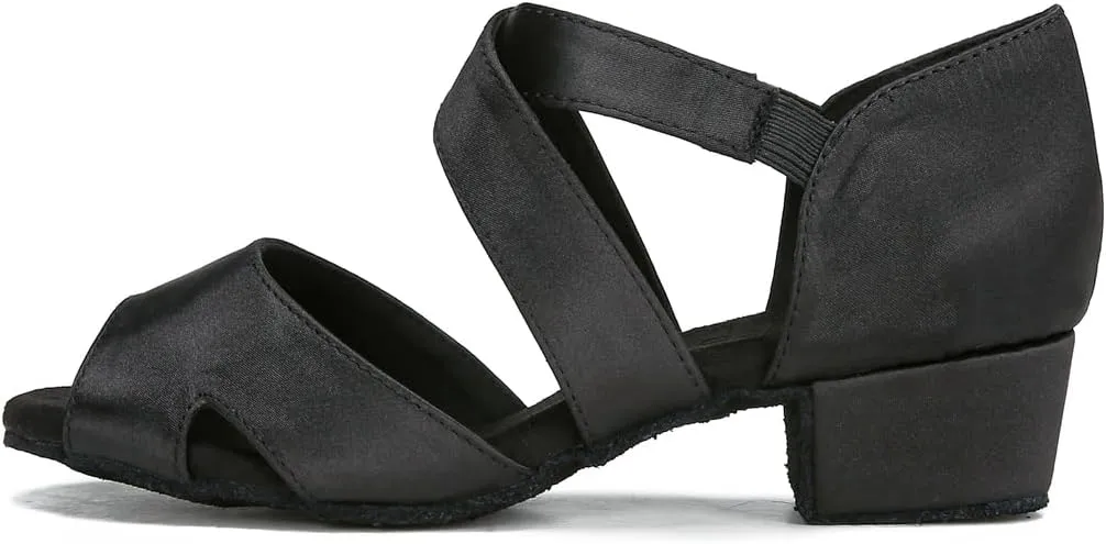 YYTing Women Swing Latin Ballroom Dance Shoes (Suede Sole, Elastic Closure) 1.5 inch Heel YT27