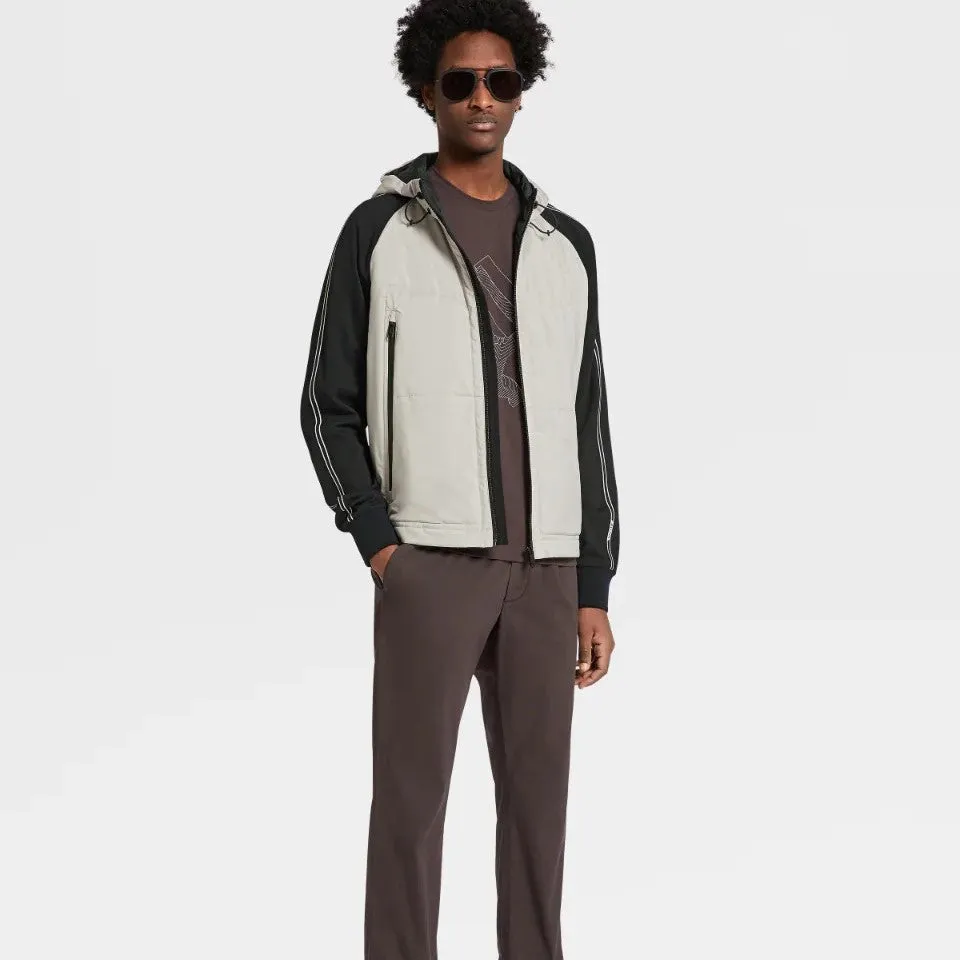 ZZegna Viscose Blend Padded Zip Hoodie
